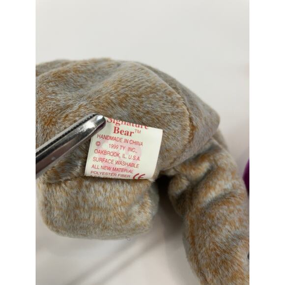 Ty Beanie Babies Bundle (2pcs) 1999 Signature Bear And Millennium Bear - Picture 6 of 14